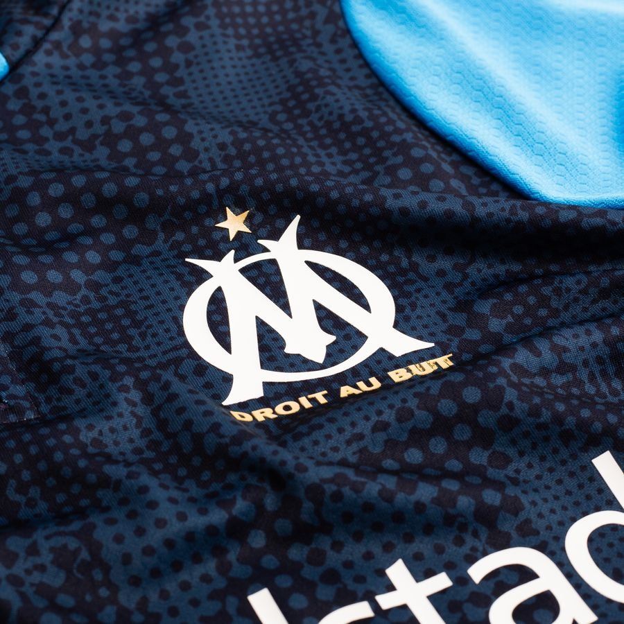 Marseille Training Shirt 1/4 Zip - New Navy/Bleu Azur - Men's-SoccerKits Hub | Buy Soccer Jerseys Online